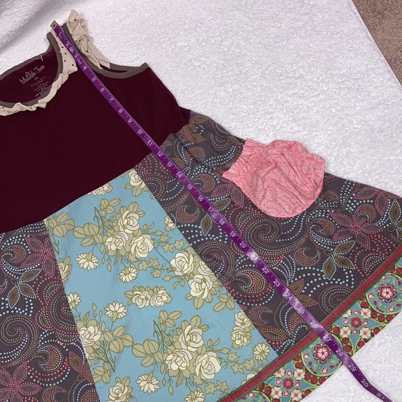 Matilda Jane Gypsy Blue Maya Dress Maroon Tank Dress size 10 - Picture 3 of 7